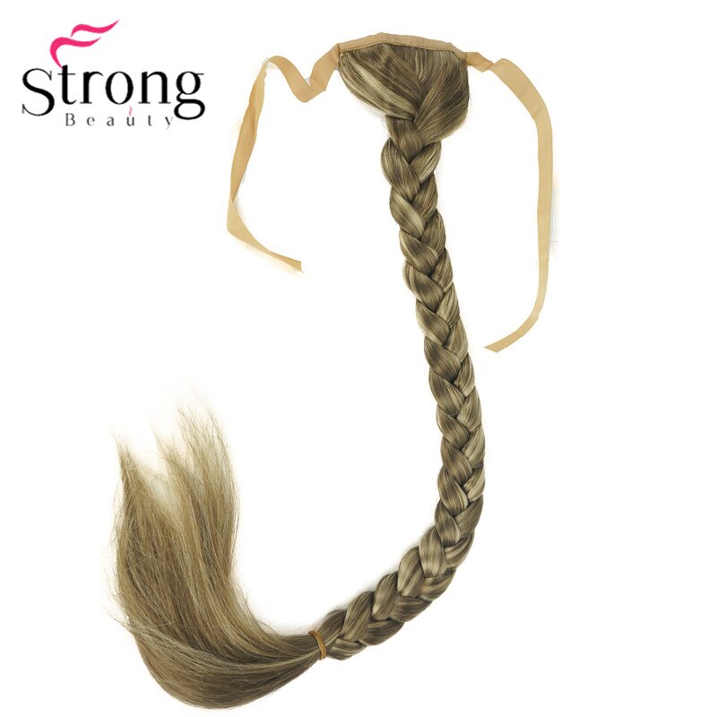 StrongBeauty Blonde Long Fishtail Braid Ponytail Extension Synthetic Clip In Hairpiece COLOUR CHOICES: 14-24
