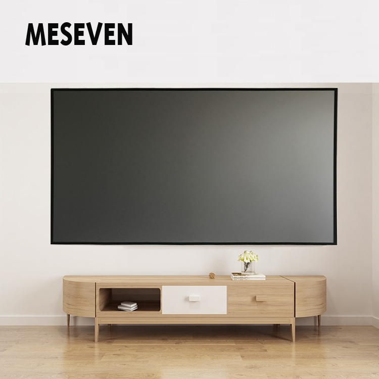 MESEVEN Reflective Projectoion Screen Fabric 60 72 100 120 130 Inch for XGIMI JMGO AUN Projector High Brightness