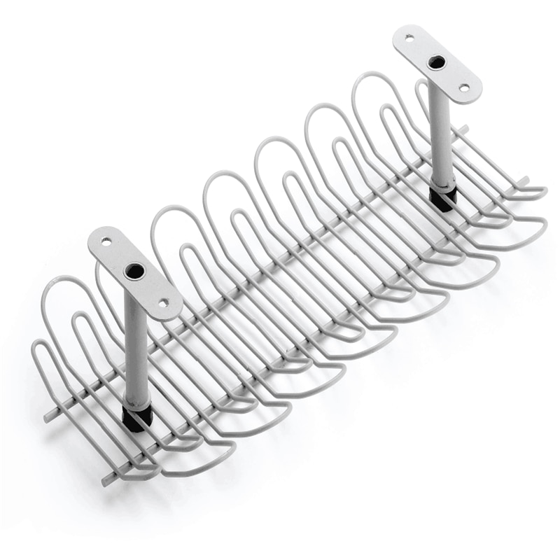 Multi purpose hanging basket Metal Table Bottom Shelf for plug socket Storage rack holder Home Office Desk Cable Wire Organizer