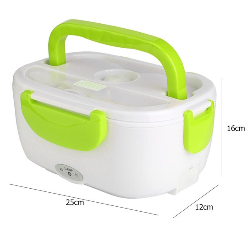 2 in 1 Draagbare Roestvrijstalen Voering ABS Shell Elektrische Verwarming Lunchbox Voedsel Heater Container Keuken Servies