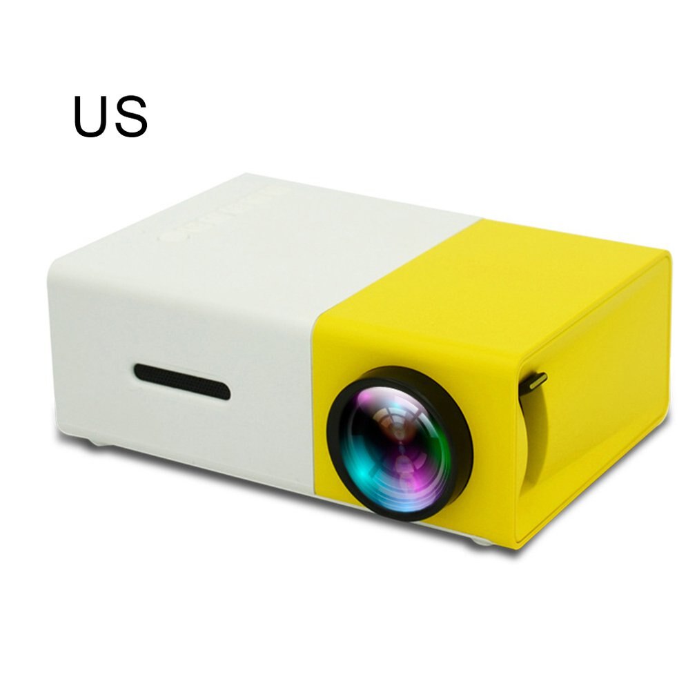 Miniproyector portátil para cine en casa, LED, HD, 3D, 1080P, AV, USB, HDMI, 1 set: Blanco