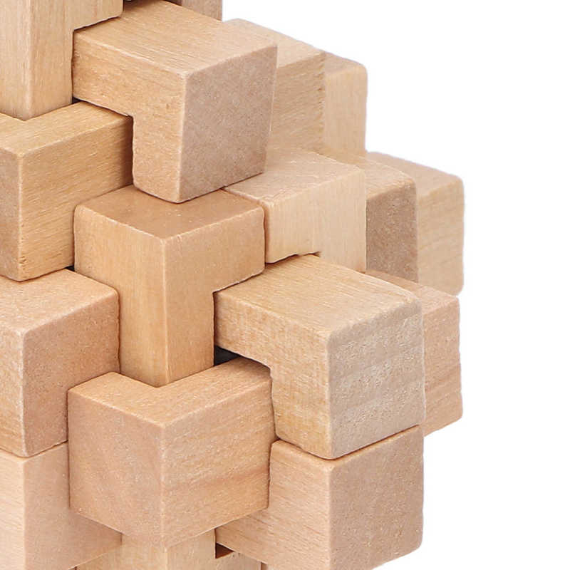 Unlock Interlock Puzzle Logic Training Brain Development Wooden Portable Birthday Puzzle Unlock Toy for Home Office for