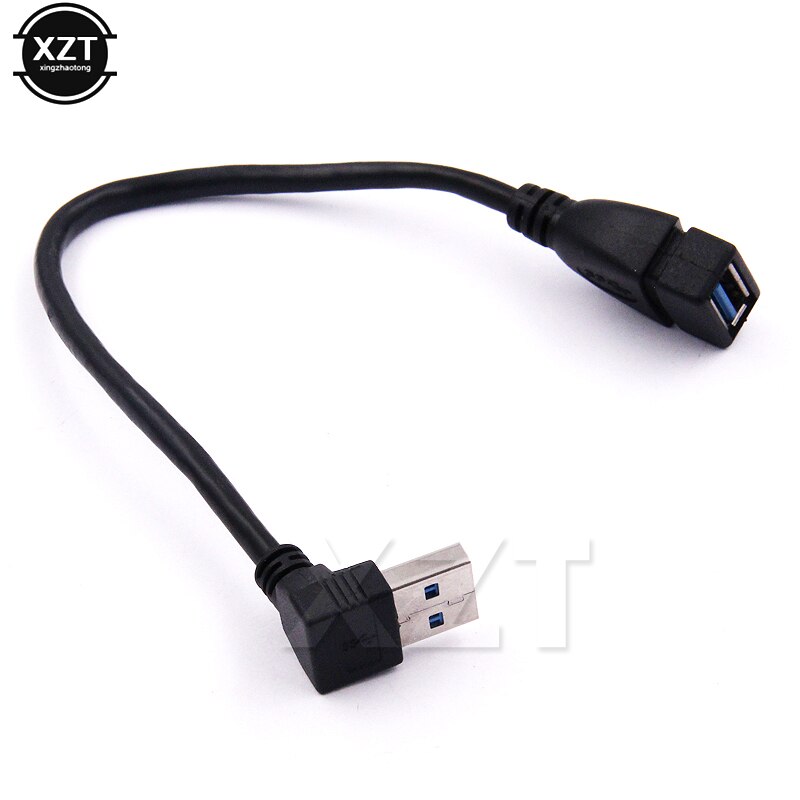 Universal USB 3.0 Male A to Female A Up Angle 90 Degree Extension Data Sync Cord Cable USB Extension Cable