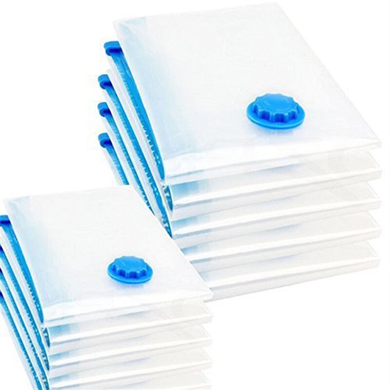 Vacuum bag 10 pieces Set 2 sizes 6 pieces 40x60 and 4 pieces 60x80 sturdy for storing clothes, quilts and bed linen Vacuum bag f: Default Title