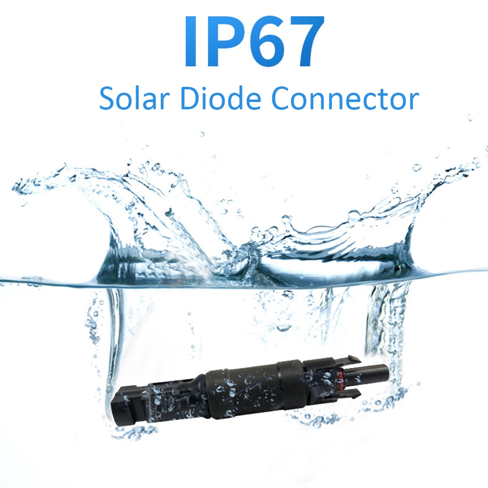 Ip68 vandtæt solar pv diode stik med 10a 15a diode for solsystemet