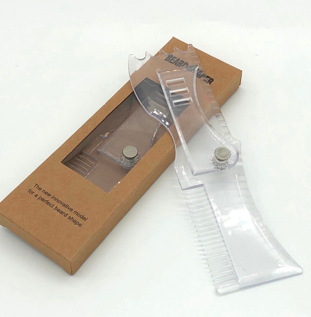 Rotatable Beard Shaping Tool Template Beard Comb Multi-liner Beard Shaper Shaving &amp; Hair Removal Razor Tool for Men: 1 box