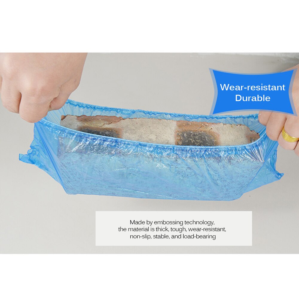 Cubiertas desechables para zapatos, cubierta para zapatos contra la lluvia, de caucho resistente al agua, 100 Uds.