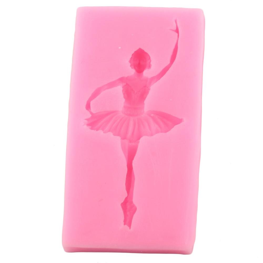 Ballet bailarina molde de silicona DIY chica utensilios para decoración de tortas con fondant arcilla polimérica caramelo Chocolate gumpasta moldes
