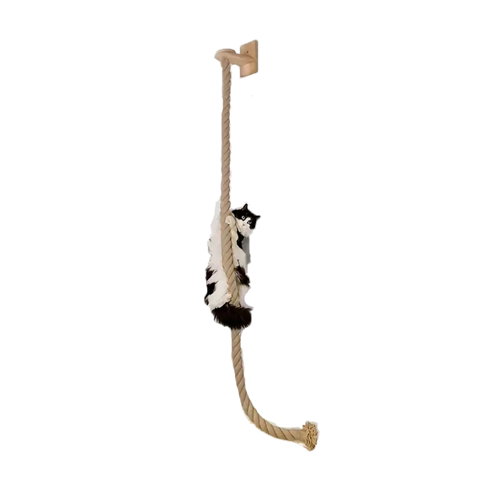 Juguetes de pared para actividades, rascador de Sisal de madera para gatos, muebles escaladores, puente para gatos, escalones de cuerda, escalera para gatitos, poste para pared: Morado