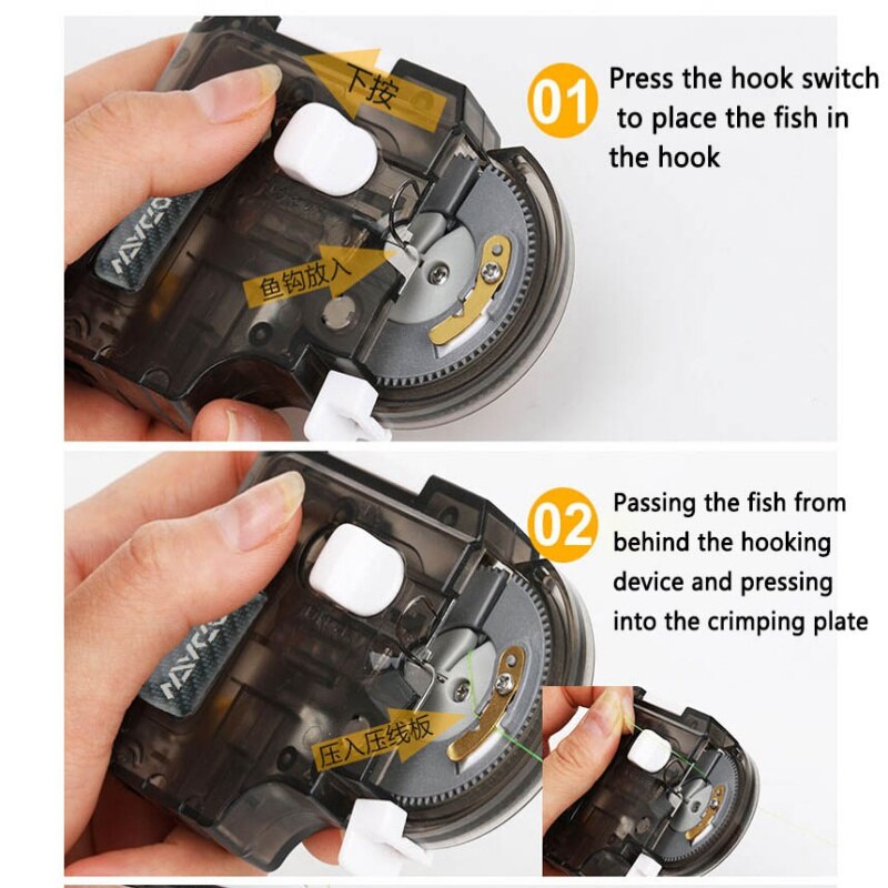 Tragbare Elektrische Automatische Angelhaken binden Knoten Werkzeug Schnelle Angeln Haken Linie Binden Gerät Maschine Angelgerät