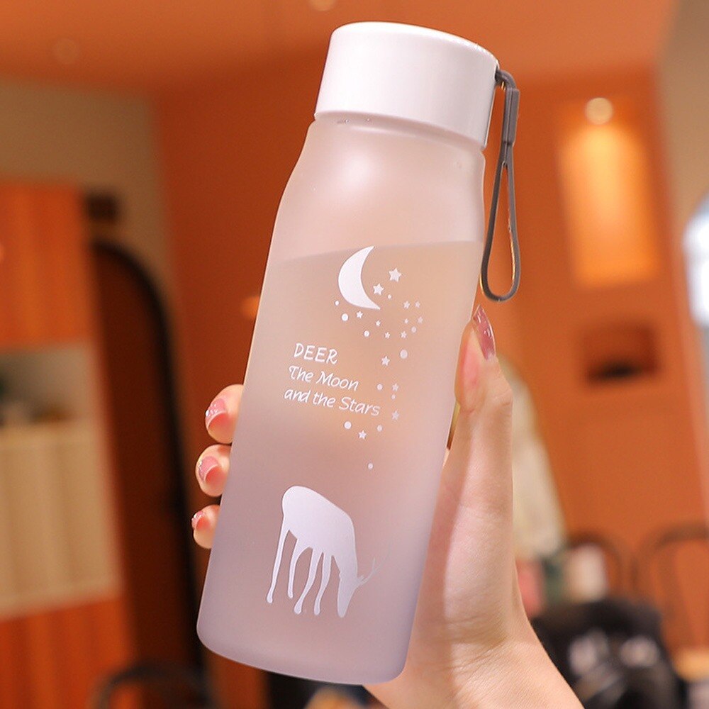 560Ml Sport Water Fles Plastic Draagbare Drinkbeker Meisje Lekvrij -Proof Shaker Mok Water Reizen fles