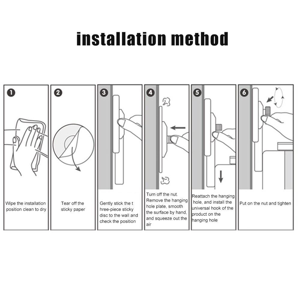 Bathroom Mirror Wall Mounted Makeup Mirror ABS 360 Degree Suction Cup Double Sided Cosmetic Mirror Free Punch Bath Mirror K