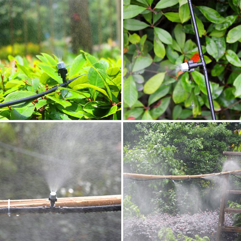 100Pcs(50 Pairs)Garden Irrigation Kit Adjustable Atomization Dripper Atomization Connection Tee Joint Water Irrigation Drip Irri