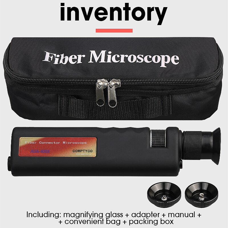 Le Microscope d'inspection optique tenu dans la main de la Fiber 400x LED le caoutchouc antidérapant d'illumination