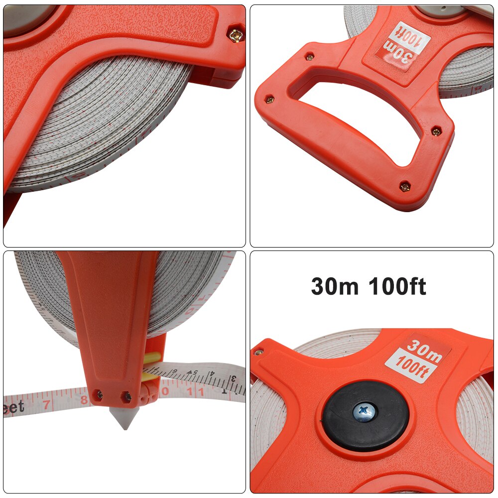 1pc Foot Fiberglass Measuring Tape Measure Reel — Landscaping Building Surveying