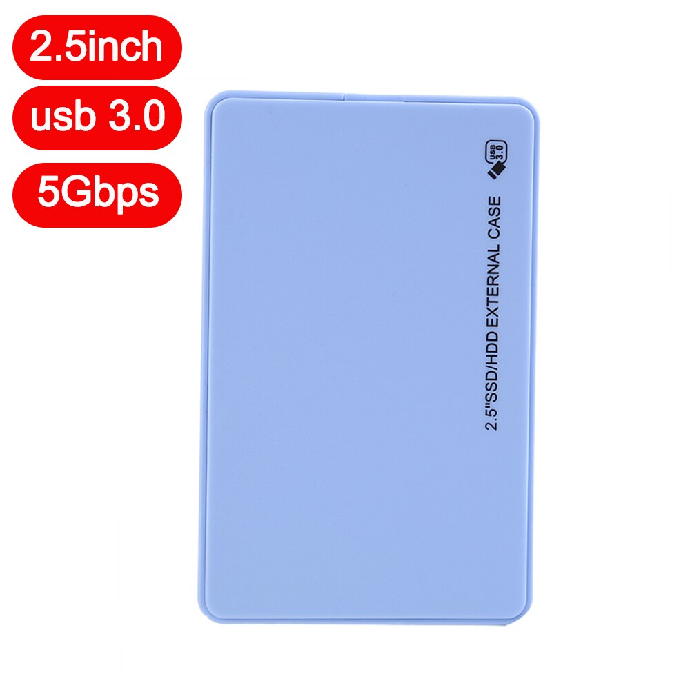 Vktech hdd caso 2.5 polegada sata para usb 3.0 adaptador gabinete de disco rígido para ssd caixa hdd caixa usb 2.0 hd hdd externo gabinete: Blue
