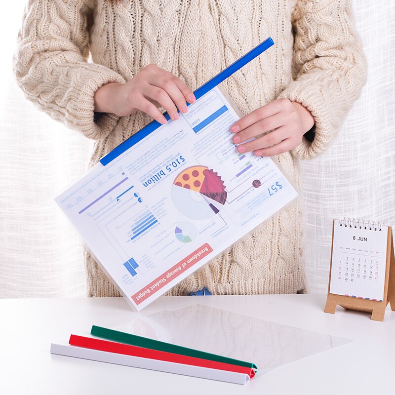 A4 drążek sterowniczy folderu teczka cv folderu papier testowy klip z tworzywa sztucznego dźwignia klip 10 sztuk przejrzyste klip szerokość oparcia 5/8/10mm