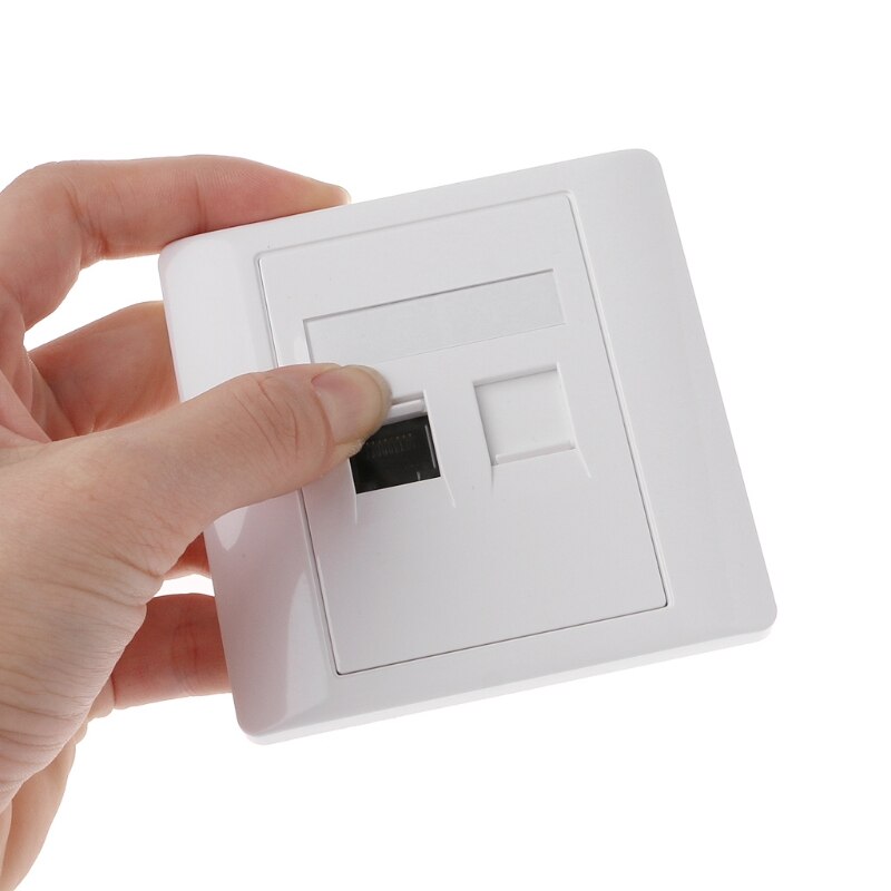 Style 2 Ports CAT5 RJ45 plaque murale réseau avec connecteur femelle à femelle de