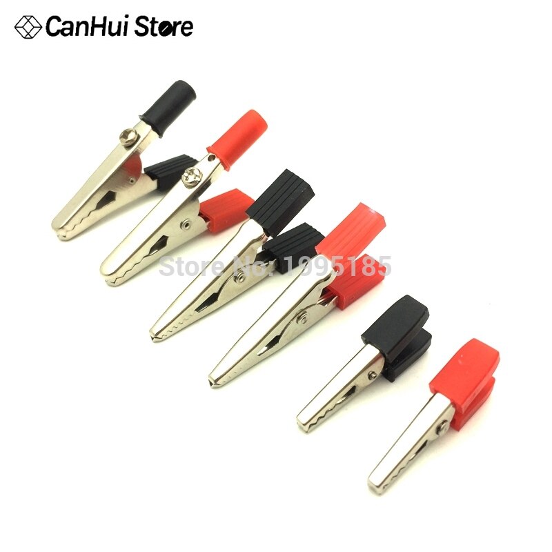 10 stk imc 30/45/50mm plasthåndtak testprobe metallkrokodilleklemmer