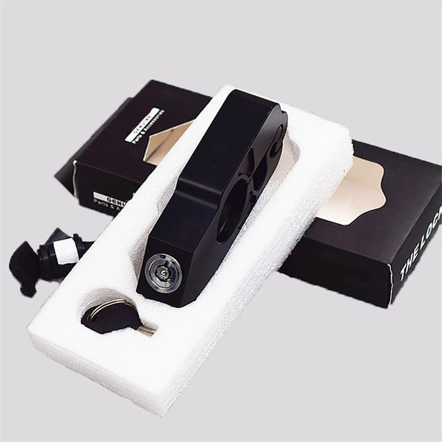 Motorcycle Grip Lock CNC Security Safety Locks Handlebar Handset Brake Lever Disc Locking Fit Scooter ATV Anti-Theft Motor Lock: Type A Black