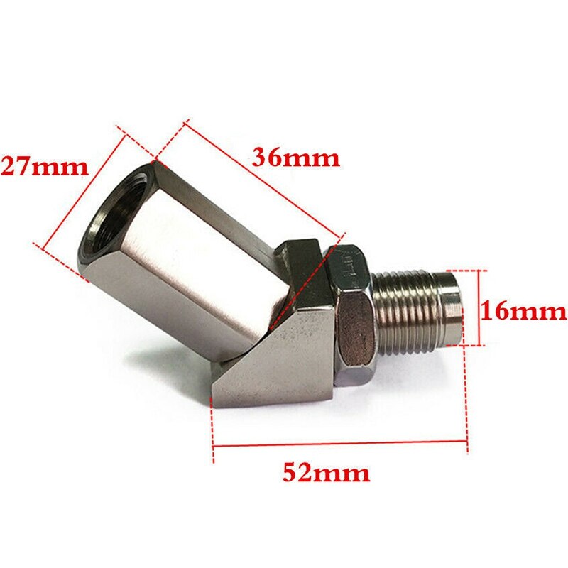 Universal Car 45° O2 Oxygen Sensor Mini Catalytic Converter Spacer Engine Light Check Bung