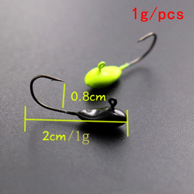 5 Pcs/Lot Mini tête de gabarit de plomb exposée 0.5g 0.7g 1.1g crochet barbelé leurre souple hameçon crochet de pêche sur glace hiver matériel de pêche