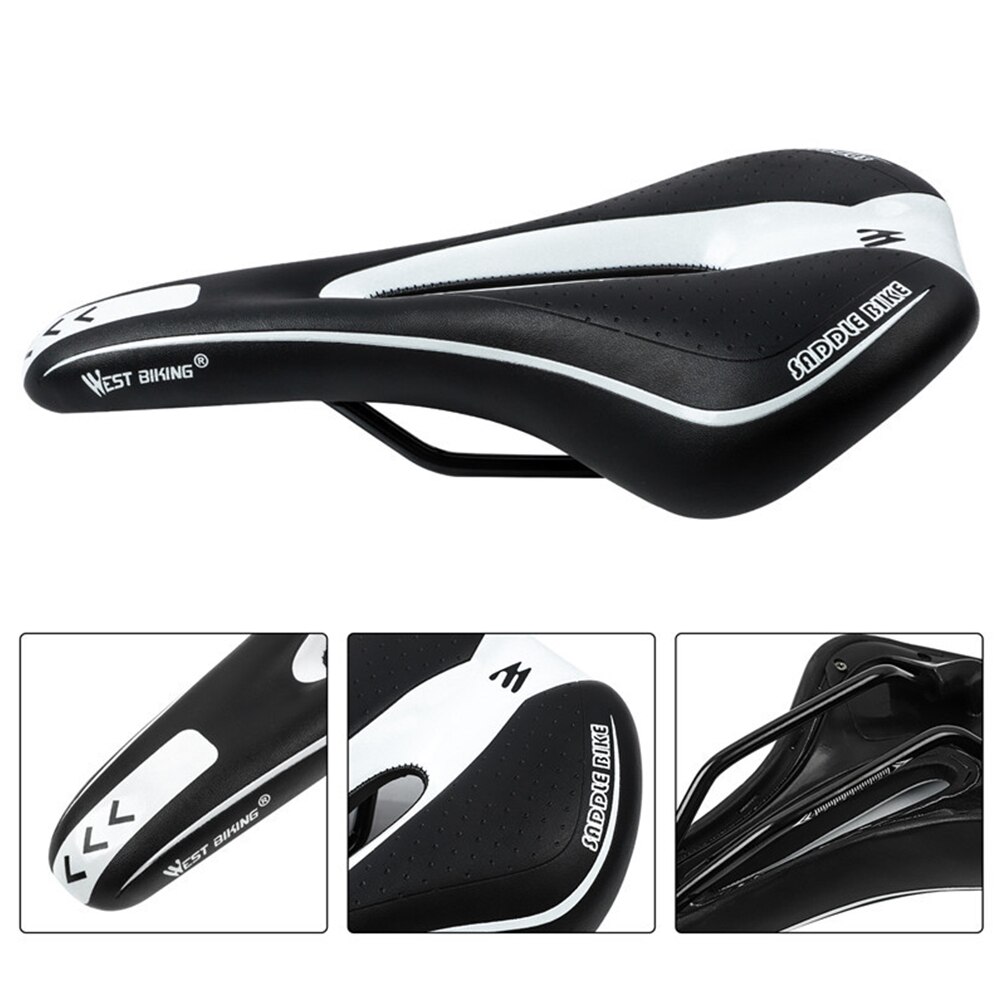 WEST BIKING Bicycle Seat Saddle MTB Road Bike Saddles Mountain Bike Racing Saddle PU Breathable Soft Seat Cushion