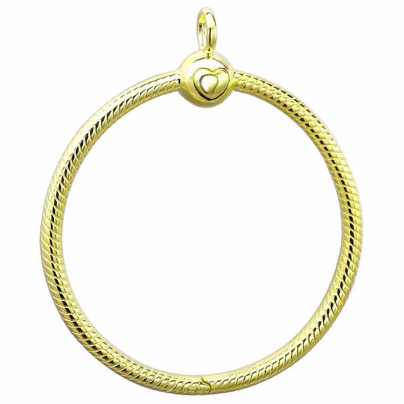 Rosaguld & sølv lille medium & stor o halskæde vedhæng fit armbånd 925 sterling sølv perle charme diy smykker: 9