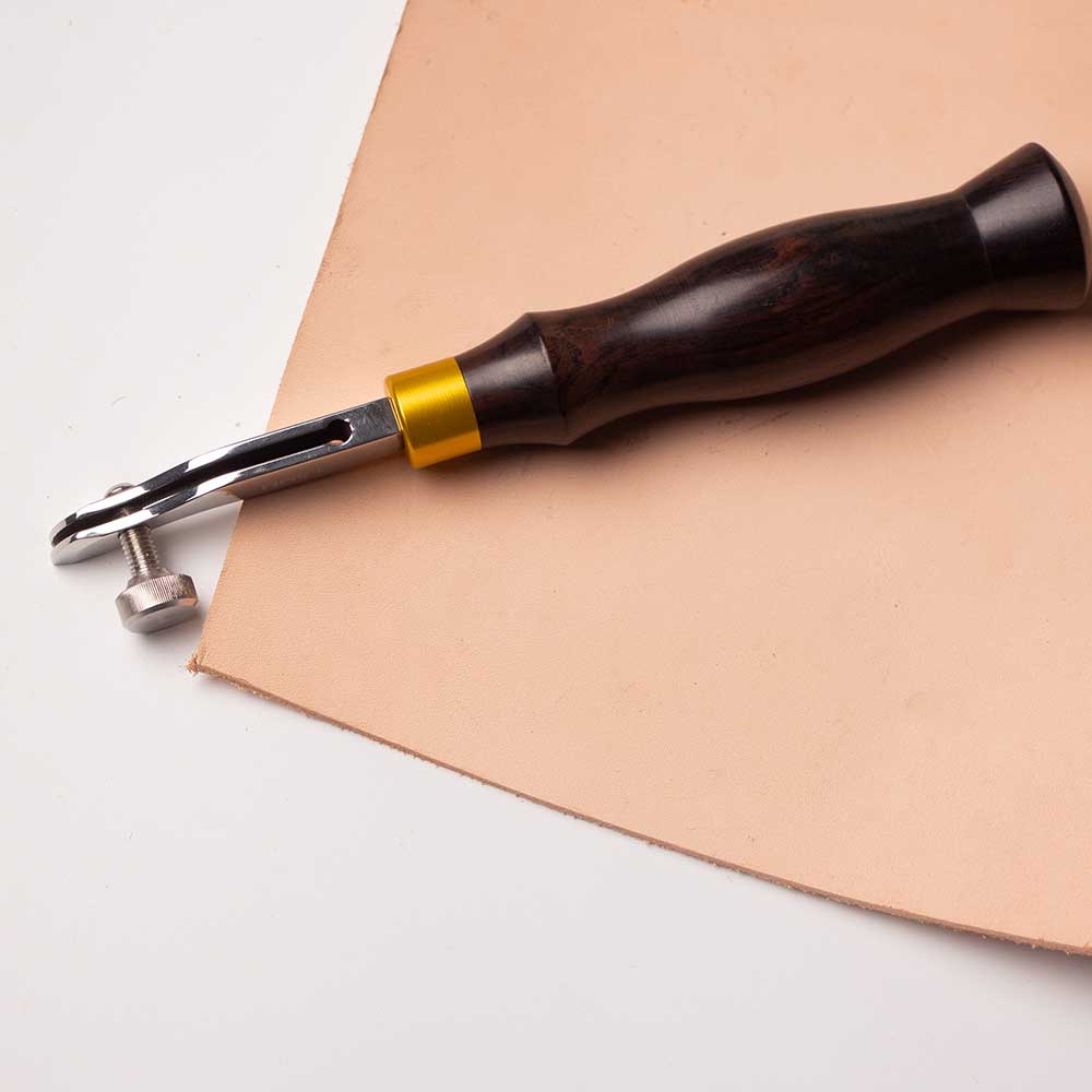 Cortador de bordes de cuero ajustable, herramienta de línea de hilo de coser, fabricantes de cinturones, herramientas artesanales de cuero de acero inoxidable de