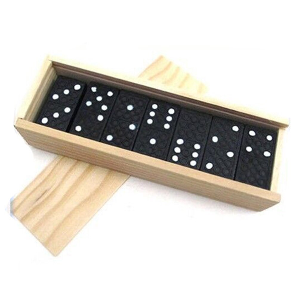 28 stk / sæt træ domino brætspil rejser sjovt bordspil domino legetøj barn børn pædagogisk legetøj til børn