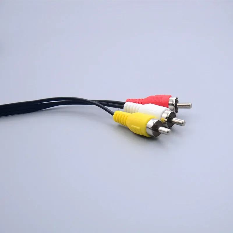 3.5mm- jack  to 3 rca-hane ljud- och videokabel av-kabel aux-stereokabel 3 rca-standardkonverteringskabel för högtalare tv-box cd dvd-spelare 1.5m