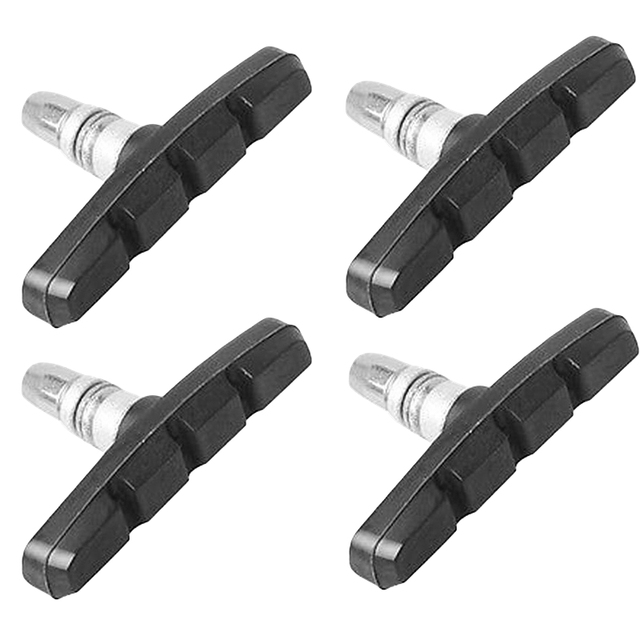 Bloque de freno de goma duradera para bicicleta de montaña, pastillas de freno en V, sistema de frenos en V ligero, 1-6 piezas: Rojo