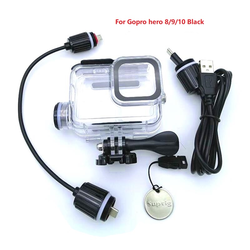 Power Bank For GoPro Hero 1098/7/6/5/4 SJ6/8 Action Camera 5200mAh Waterproof Battery Charger Waterproof Case Frame Charging/Box: Gopro 8910 Case B