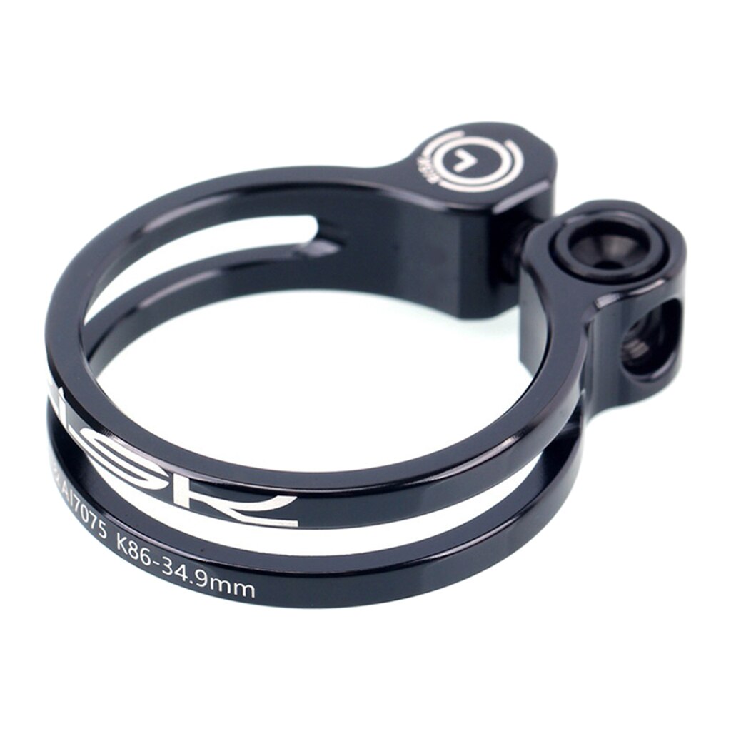 Bike Seat Post Clamp Ultralight Bicycle Seatpost Clip: Black 34.9mm