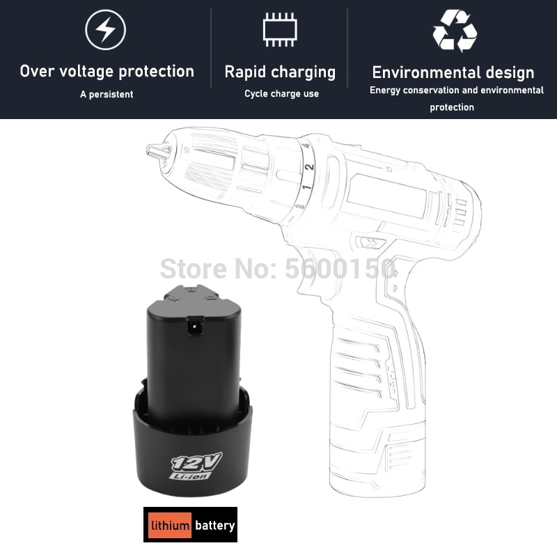 12V Household Rechargeable Lithium battery Can be used as Power Tools Electric Screwdriver Electric drill Li-ion Battery
