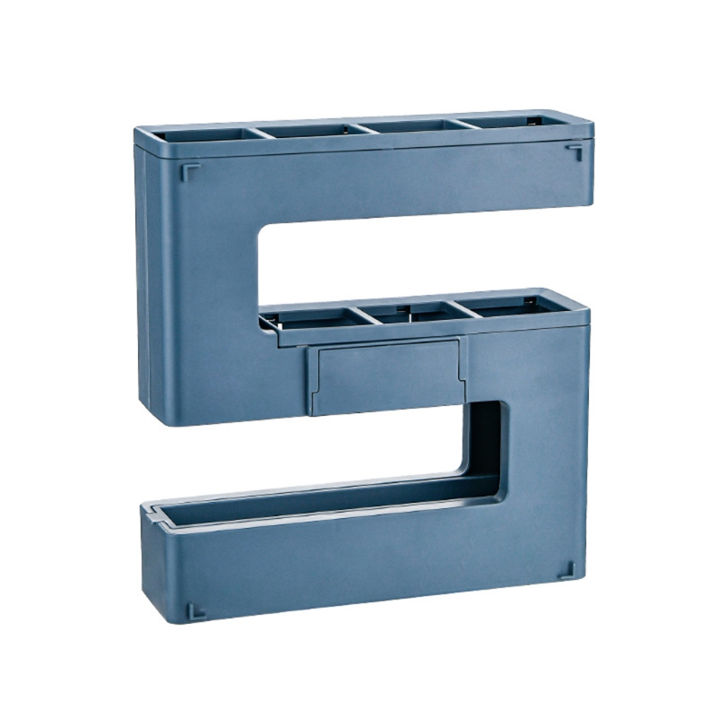 Wall Mounted Umbrella Stand Rack 5-Shape Umbrellas Storage Holder Shelf for Home Office Hotel Organizer: Blue