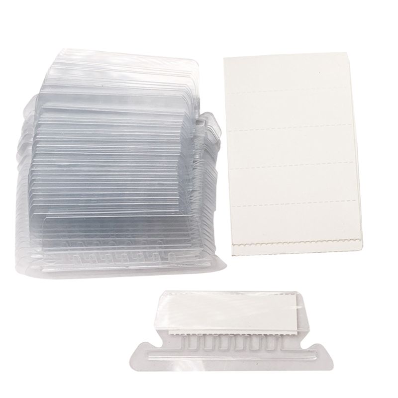 50PCS Classification Tag PVC Hanging File Holder Index Label Strip Durable Bendable For Organize And Distinguish Hanging Files: Default Title