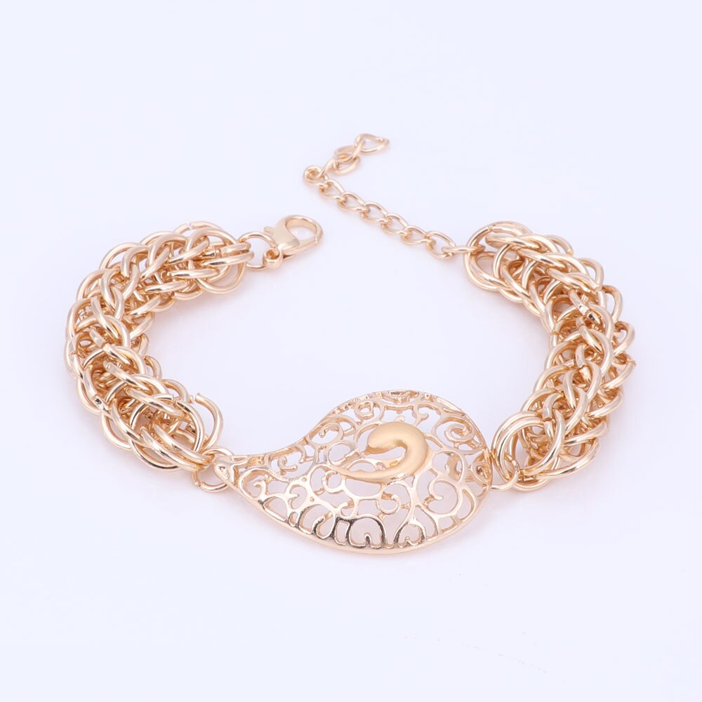 Cor do ouro conjunto de jóias traje design grande pingente colar conjunto de presente de noiva nigeriano casamento contas africanas conjunto de jóias