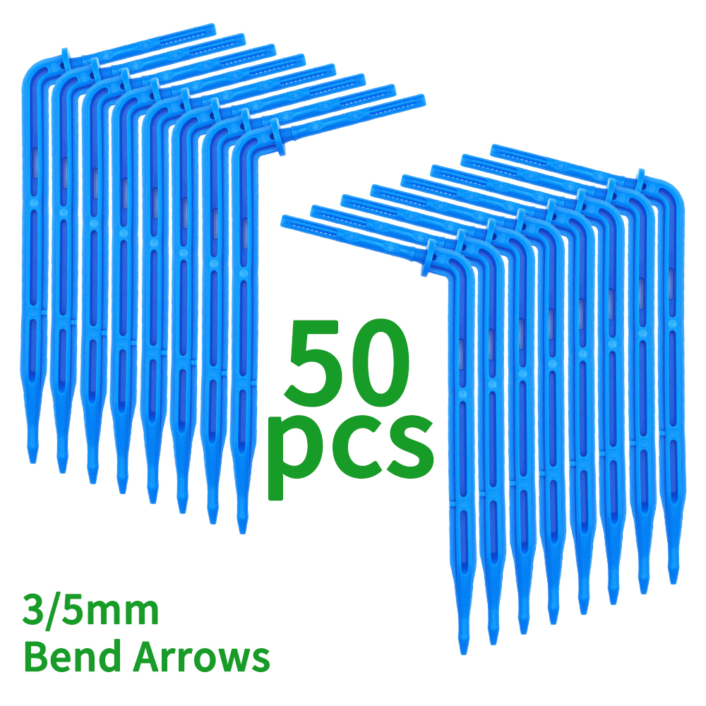 25PCS Bend Arrow Dripper Micro Drip Irrigation Kit Emitters for 3/5mm Hose Garden Watering Saving Micro Dripper Greenhouse: Burgundy