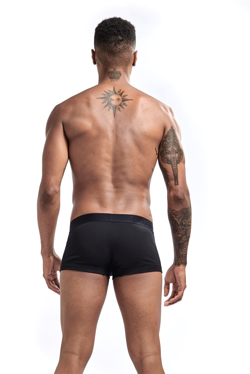 Men&#39;s Underwear Simple Youth Ring Lifting Combed Cotton U Convex Low Waist Boxer