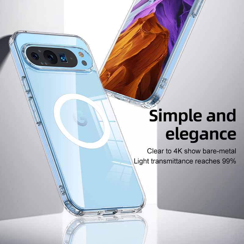 Airbags a prueba de golpes, funda de carga inalámbrica magnética para Google Pixel 9 Pro XL 8 7 Pro 8a 7a, funda protectora resistente