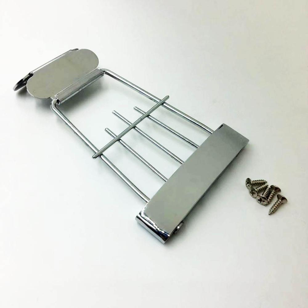 Chrome Plated Guitar Bridge 15mm Spacing For 4 string Hofner BB2 Electric Bass Guitar parts