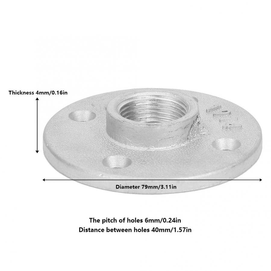 Flange 10Pcs DN20 4 Fori della Flangia di Base Ferramenteria E Attrezzi Strumento di 3/4 &#39;&#39;Britannico Vite Filo di Ferro Cast Flangia