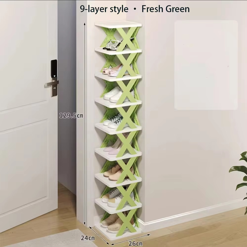 Zusammenklappbare Schuhregale, multifunktionale Aufbewahrung, Haushaltsregal, spart Höhle Familienraum, abnehmbarer, mehrschichtiger, einfacher Schuhregalschrank: dunkel khaki