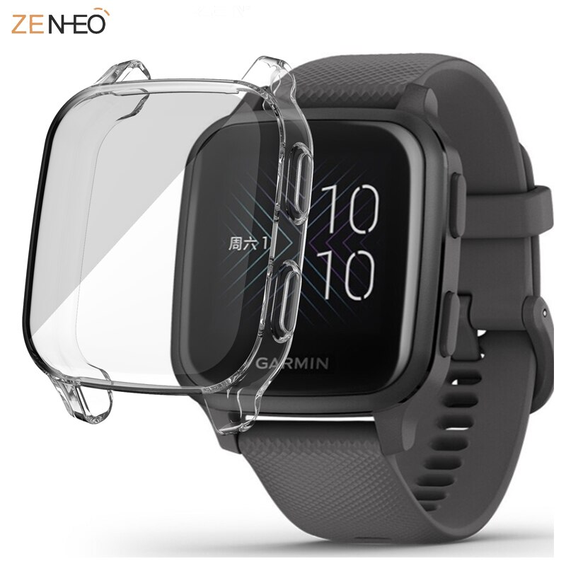 Zenheo Beschermhoes Cover Voor Garmin Venu Sq Soft Tpu Gevallen Voor Garmin Venu Sq Muziek Horloge Full Screen Protector shell
