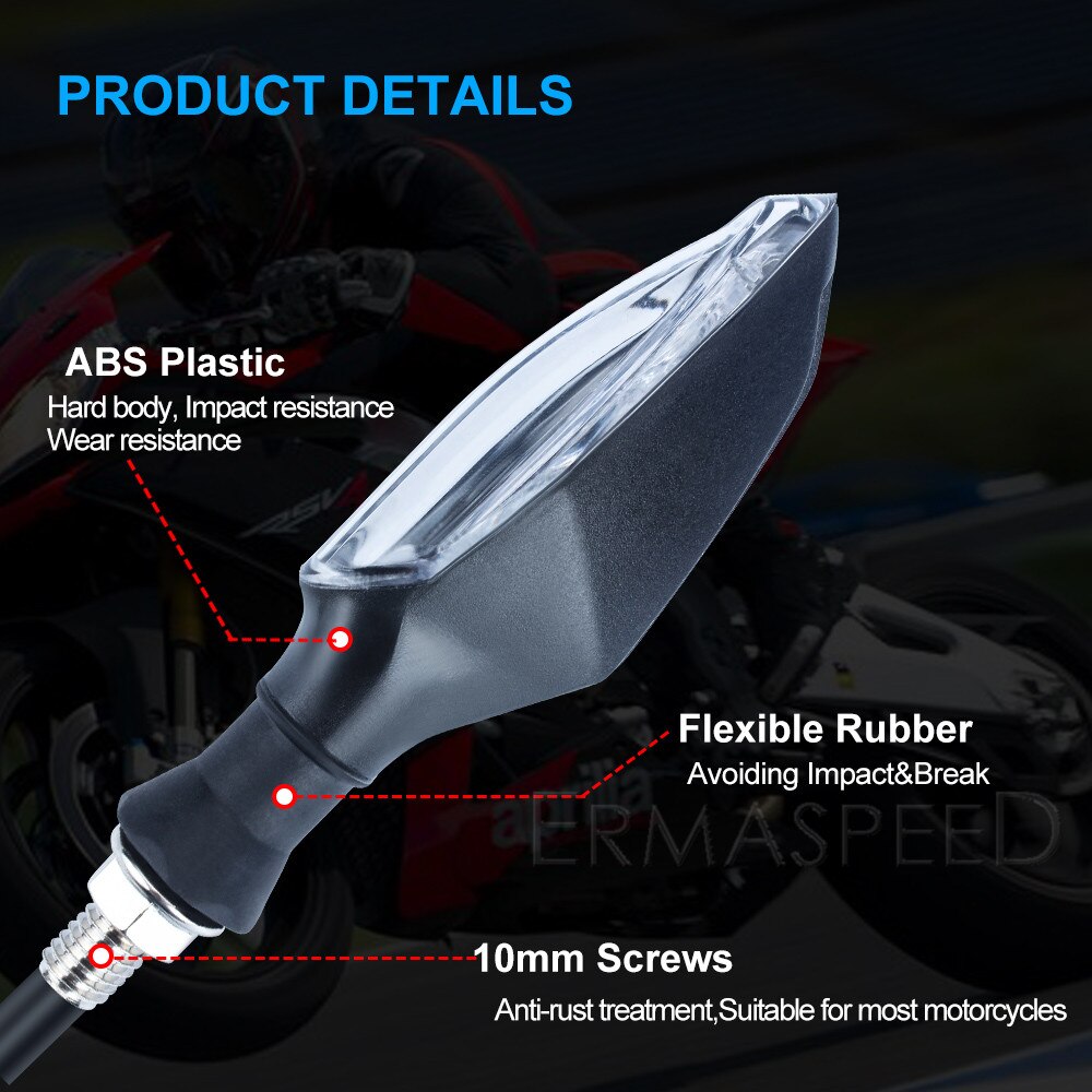 4 kappaletta moottoripyörän led -vilkkuvalo keltainen vilkkuvalo ducati monsterille 796 800 1199 panigale -motocross -lisätarvikkeet