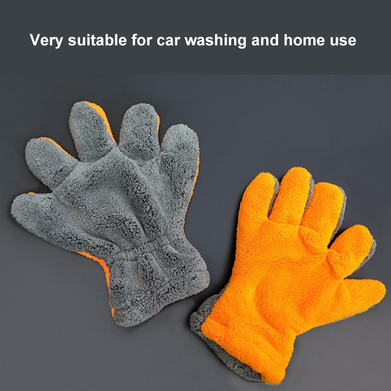 Guantes de microfibra de lujo para lavado de coches, herramienta de limpieza de coche, cepillo de limpieza multifunción para uso doméstico, 1 ud.