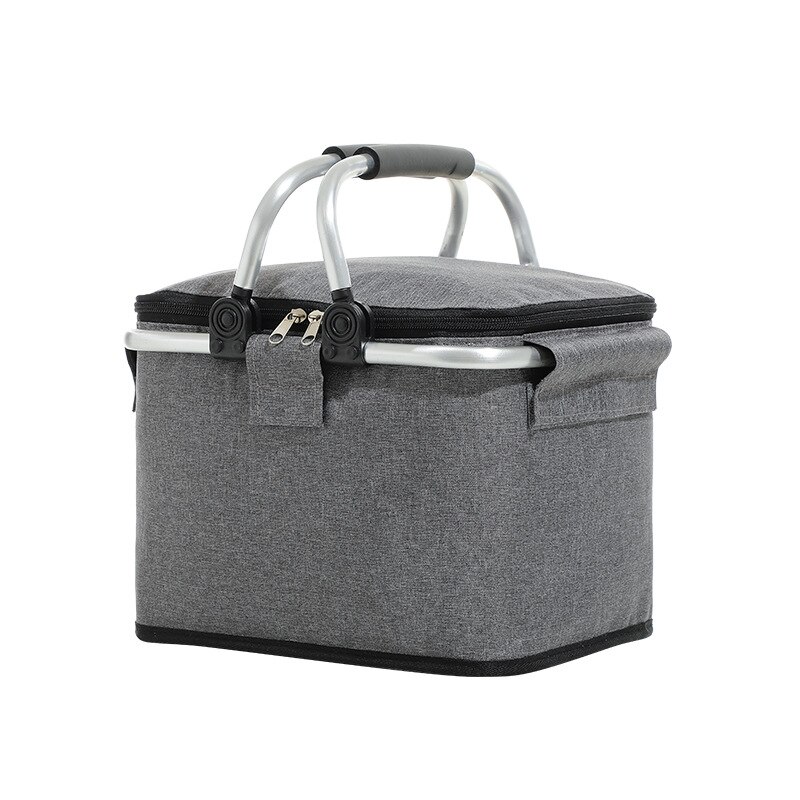 Folding picnic basket insulation bag insulation box hand-held ice basket outdoor picnic bag insulation basket storage basket: 3