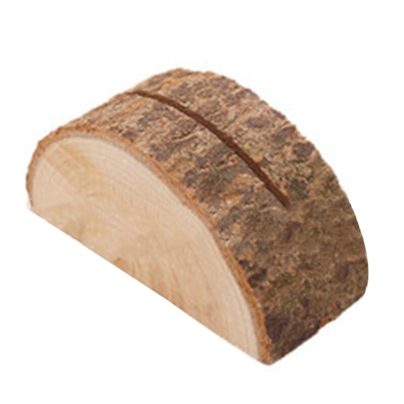 Soporte de madera rústica para tarjetas, soporte para mesa, tarjetas con nombre, Clip para fotos, para boda, , signo, tarjetas de comida, etiqueta: B