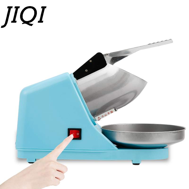 JIQI-trituradora de hielo eléctrica, grosor ajustable, 65 KG/H, para batidos, picadora de hielo, para hogar, restaurante, Bar